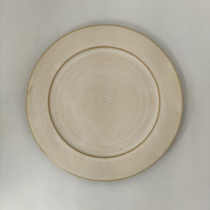 Kiyomizu Ware Series "Mat" Rimmed Flat Plate - Size Medium