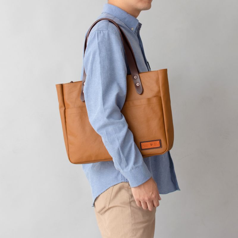 豊岡鞄 - 通勤拉鍊橫式手提袋