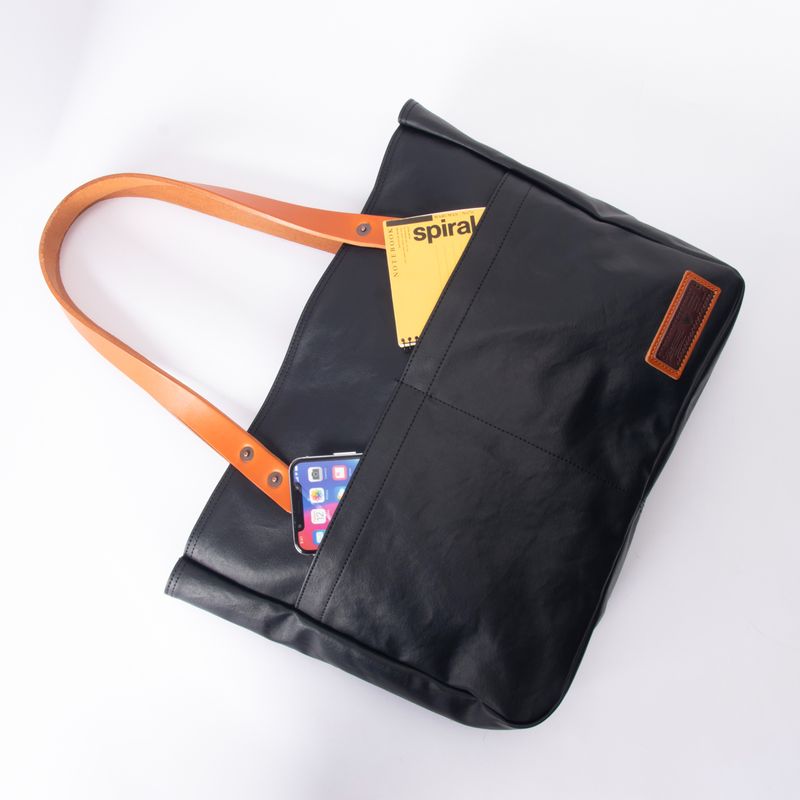 豊岡鞄 - 通勤拉鍊橫式手提袋