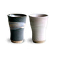 Village Of Folk Art Tall Cup Pair Wooden Box Pottery JAPAN Seifu BRAND