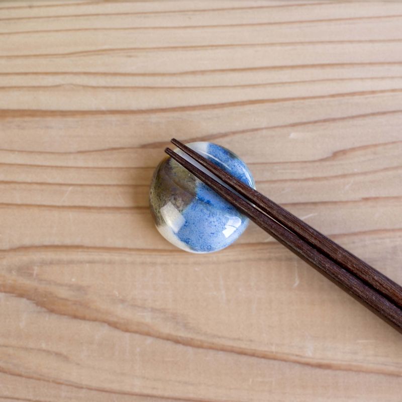 Chopstick Rest - Brush Blue 6pcs