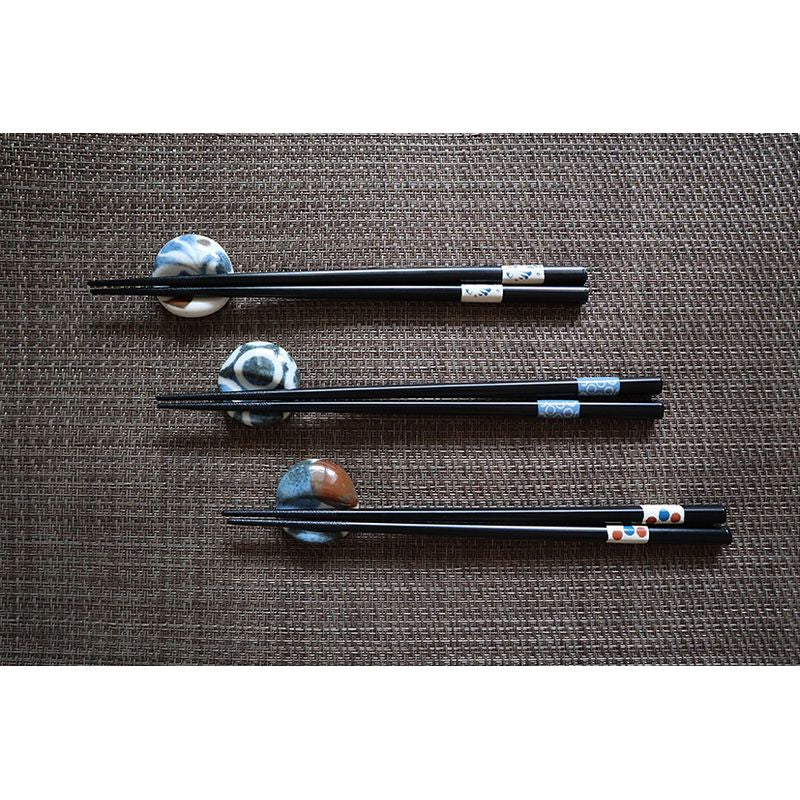 Chopstick Rest - Brush Blue 6pcs