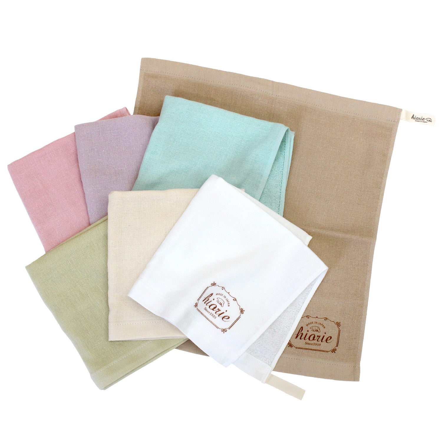 Hiorie Natural Gauze Water Absorption Quick Drying Hand Towels 7 Sheets cotton
