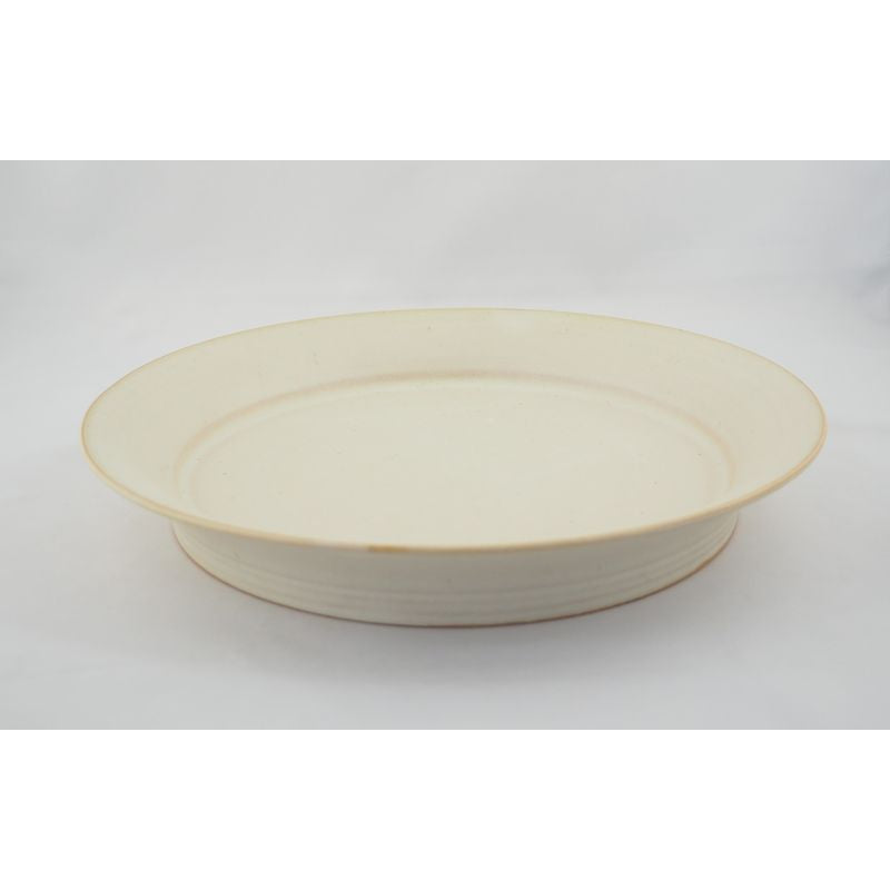 Kiyomizu Ware Series "Mat" Rimmed Plate - Size Large
