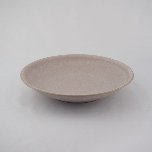 Hibiki Plate Round M Kaoline Handmade Kyo-yaki/Kiyomizu-yaki JAPAN fuuu BRAND
