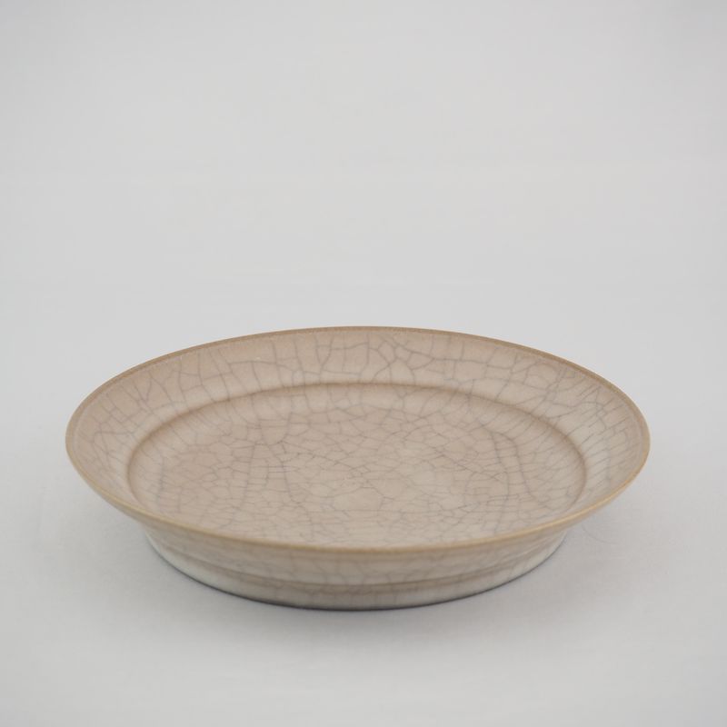 Hibiki Rim Plate M Kaoline Handmade Kyo-yaki/Kiyomizu-yaki JAPAN fuuu BRAND