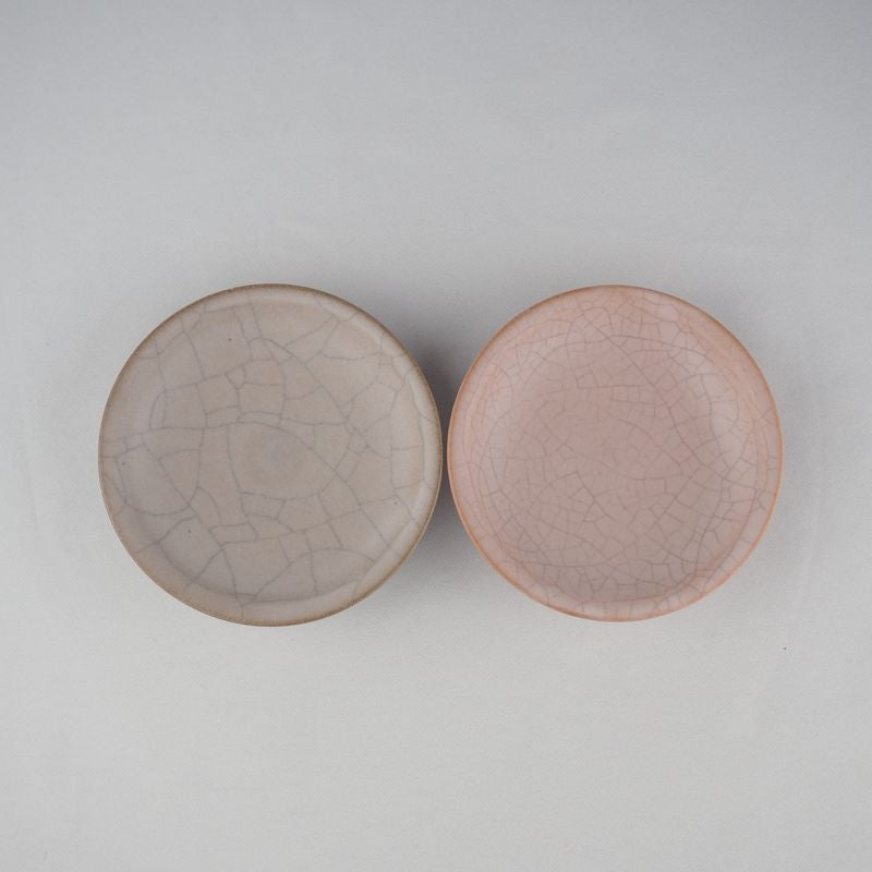Hibiki Plate Round S Kaoline Handmade Kyo-yaki/Kiyomizu-yaki JAPAN fuuu BRAND