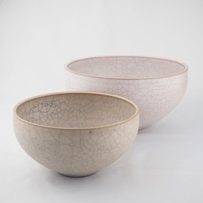 Hibiki Bowl L Kaoline Handmade Kyo-yaki/Kiyomizu-yaki JAPAN fuuu BRAND