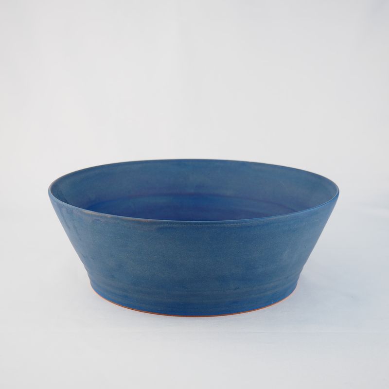 Kiyomizu Ware Series "Mat" Dorabachi Shallow Bowl - Size Large