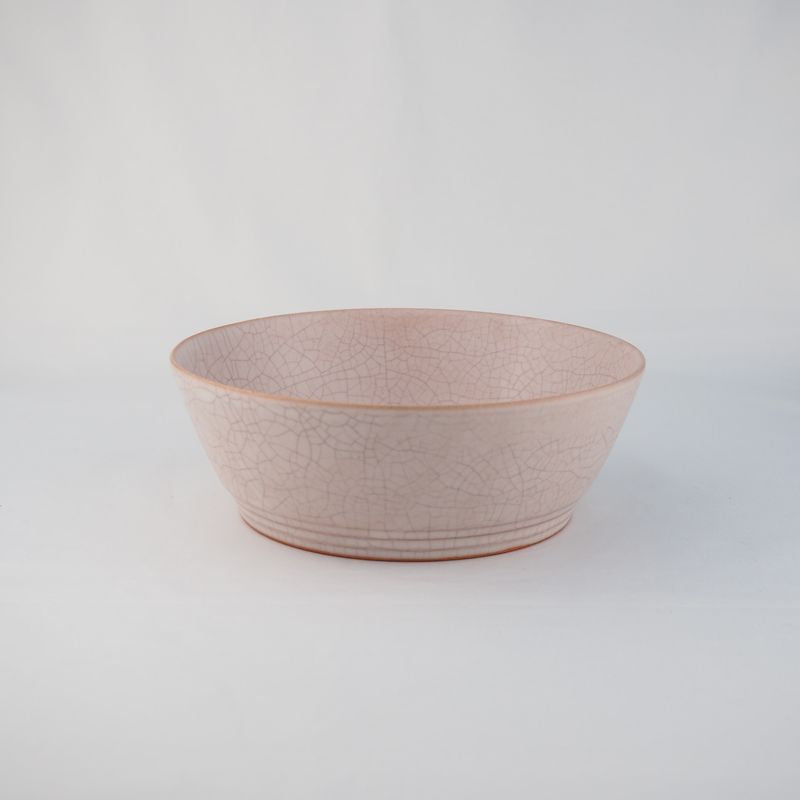 Kiyomizu Ware Series "Hibiki" Shallow Bowl - Size Medium