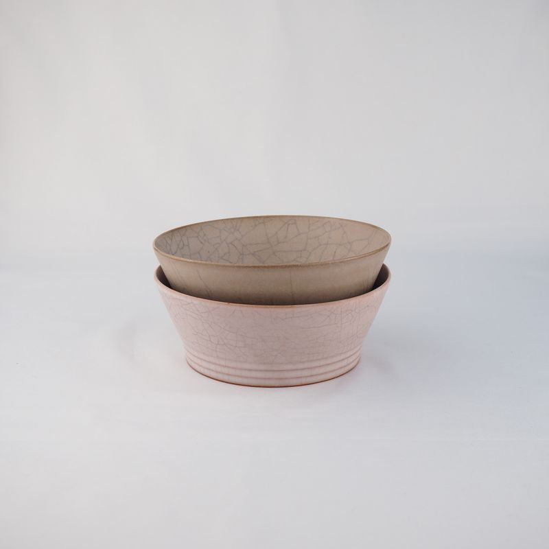 Kiyomizu Ware Series "Hibiki" Shallow Bowl - Size Small