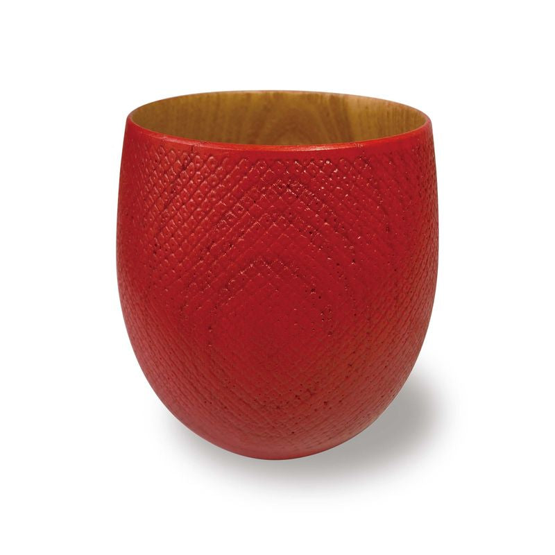 Hitta Kanoko Tea Cup Zelkova Wood Glass Coating JAPAN SANSAI BRAND