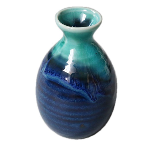 Sake Pot - Turquoise glaze Set of 3
