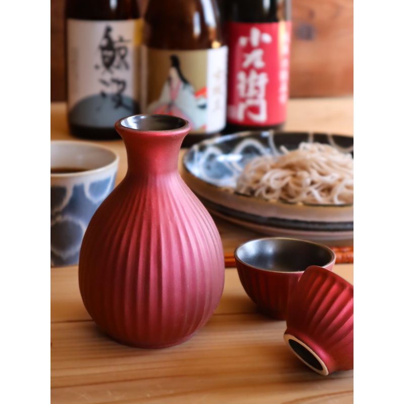 Sake Cup - Metal color Topaz Red 6pcs