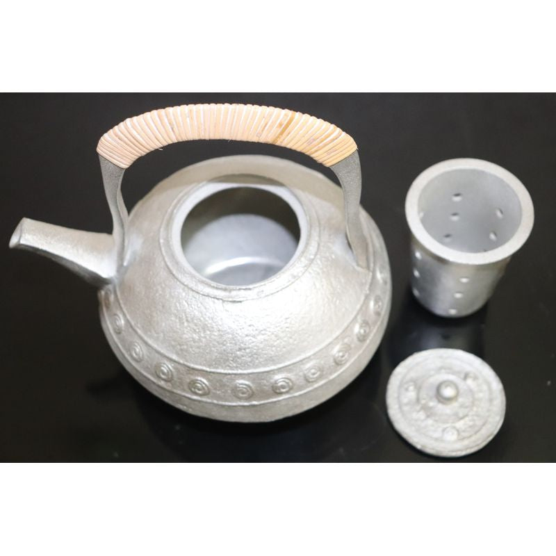 Fujita Pure Tin Kyusu Tea Pot Daruma 100% Hannya Taiju 
