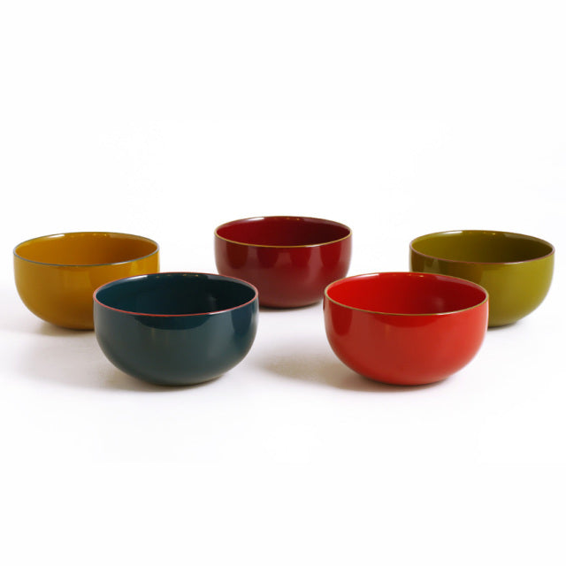 isuke Soup Bowl IRO-IRO Cereal Bowl Handmade Urushi Lacquerware Japan