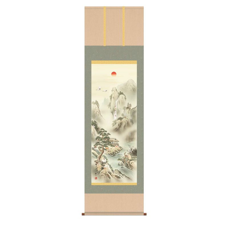 I.S.M Hanging Scroll Horai 4 Goddess valerate Sayama Kanmi 54.5x190cm Japan