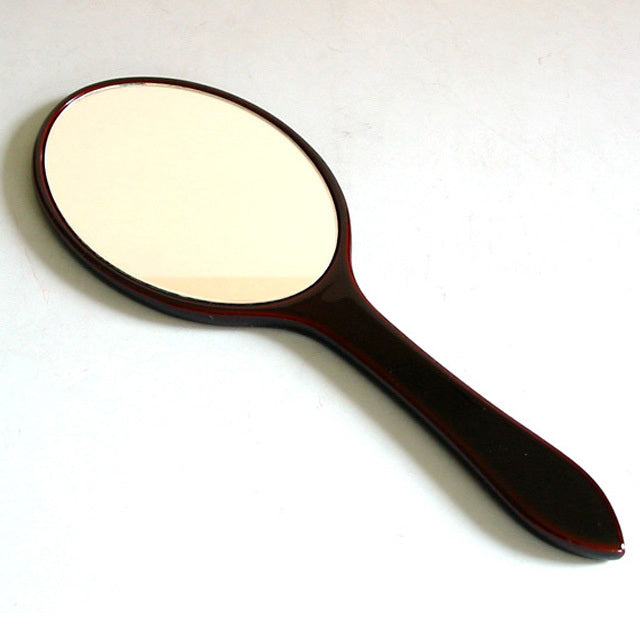 isuke Japanese Wooden Hand Mirror with handle Handmade Urushi Makie Lacquerware