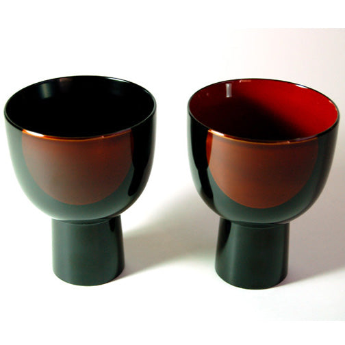 isuke Pair of Cups set "Byakudan" Urushi Handmade Lacquerware Japan