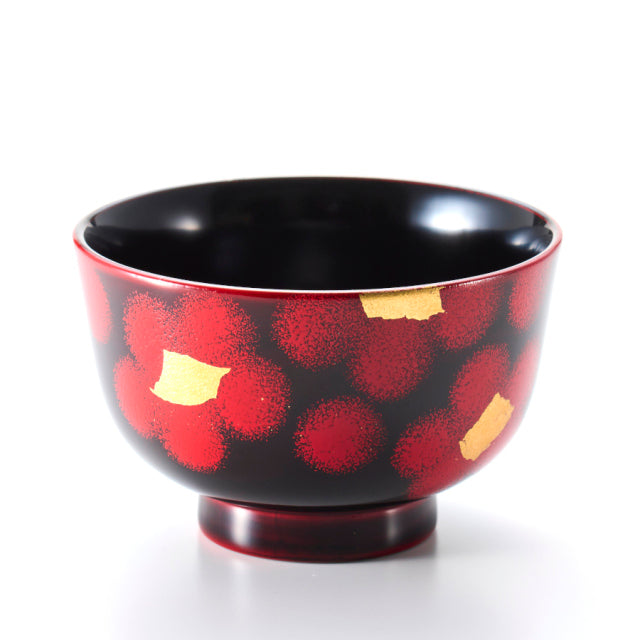 isuke Pair of Miso Soup Bowls  Hana Wooden Handmade  Urushi Lacquerware Japan