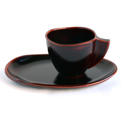 Ensemble de tasses à café - Tasse et soucoupe déformées