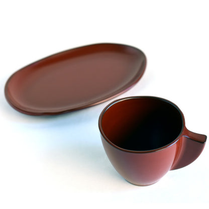 Ensemble de tasses à café - Tasse et soucoupe déformées