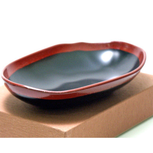 isuke Oval Bowl Sabi Handmade Lacquerware made in Japan