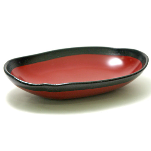 isuke Oval Bowl "Sabi" Handmade Lacquerware made in Japan