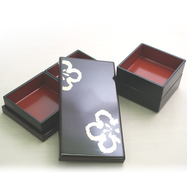 isuke Japanese Bento Box Plum Lunch Container 2-tier Jubako Lacquerware  Japan