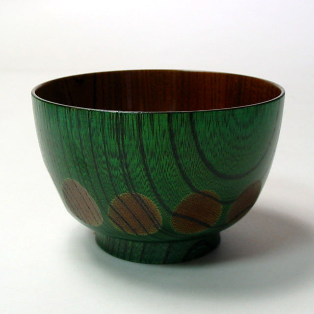 isuke Rice Miso Soup Bowl Kiriko  Wooden Handmade Lacquerware Urushi Japan
