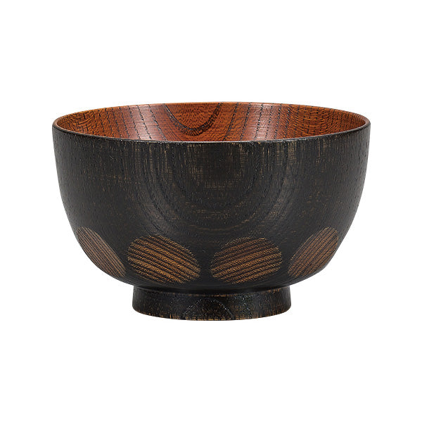 isuke Rice Miso Soup Bowl for Children Handmade Wooden Urushi Lacquerware Japan