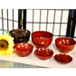 isuke Nested Miso Soup Bowls and Plates set Handmade Lacquerware Urushi Japan