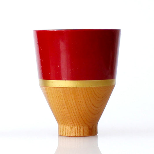isuke Wooden Japanese Tea Cup Yunomi "KOROMO" Handmade Urushi Lacquerware Japan