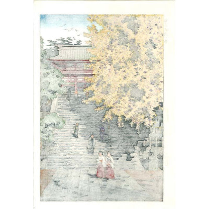 新版畫笠松史郎 - 鎌倉的鶴岡八幡神社